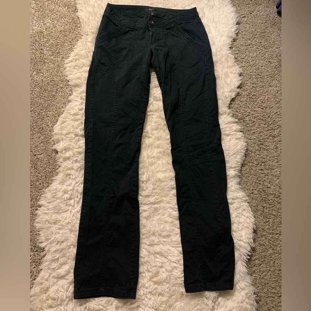 Low Waisted black express cargo pants
